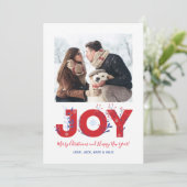 ミニマモダンリストJoy Christmasフォトカード 招待状 (スタンド正面)