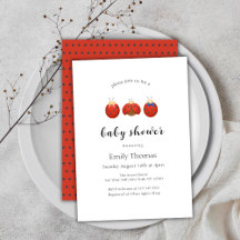 ミニマモダンリストLadybug家族の赤ちゃんシャワー