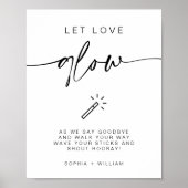 ミニマモダンリストLet Love Glow結婚's Sign ポスター (正面)