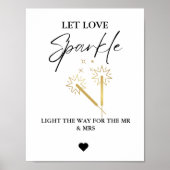 ミニマモダンリストLet Love Glow結婚's Sign ポスター (正面)