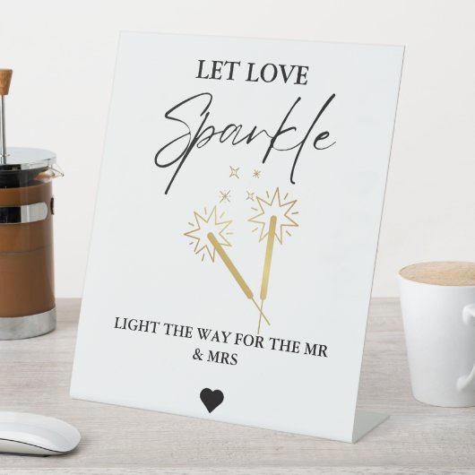 ミニマモダンリストLet Love Glow結婚's Sign 台座サイン (インサイチュ)