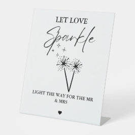 ミニマモダンリストLet Love Glow結婚's Sign 台座サイン