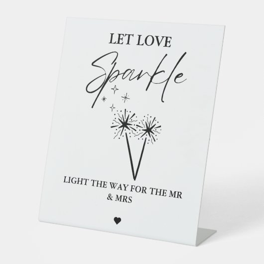 ミニマモダンリストLet Love Glow結婚's Sign 台座サイン (正面)