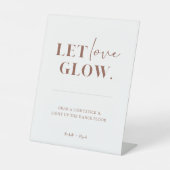 ミニマモダンリストLet Love Glow's Send 結婚 Off 台座サイン (正面)