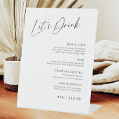 ミニマモダンリストLet's Drinkの結婚バー 台座サイン