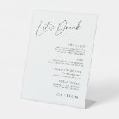 ミニマモダンリストLet's Drinkの結婚バー 台座サイン (正面)