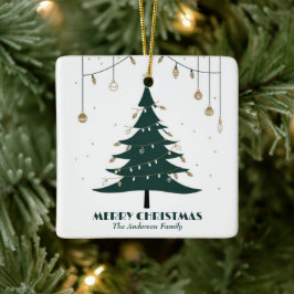 ミニマモダンリストMerryChristmasスタイリッシュ Non-Photo セラミックオーナメント