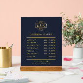 ミニマモダンリストNavy Blue営業営業時間 アクリルサイン (ウェディング)