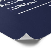 ミニマモダンリストNavy Blue営業営業時間 ポスター (角)