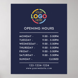 ミニマモダンリストNavy Blue営業営業時間 ポスター