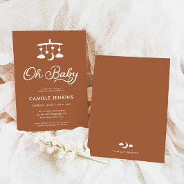 ミニマモダンリストOhベビーシャワー招待状 招待状