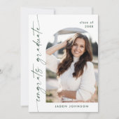 ミニマモダンリストOne 4 PHOTO卒業パーティー 招待状 (正面)