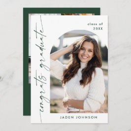 ミニマモダンリストOne 5 PHOTO卒業パーティー 招待状