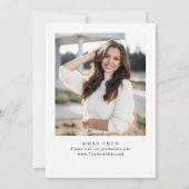 ミニマモダンリストPHOTO卒業パーティー 招待状 (裏面)