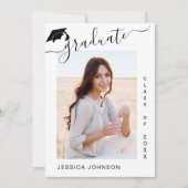 ミニマモダンリストPHOTO卒業パーティー 招待状 (正面)