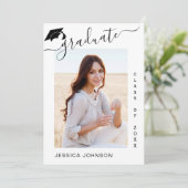 ミニマモダンリストPHOTO卒業パーティー 招待状 (スタンド正面)