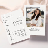 ミニマモダンリストPHOTO卒業パーティー 招待状