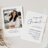 ミニマモダンリストPHOTO卒業パーティー 招待状