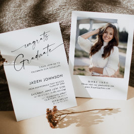 ミニマモダンリストPHOTO卒業パーティー 招待状