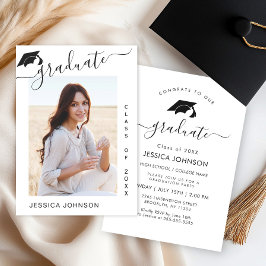 ミニマモダンリストPHOTO卒業パーティー 招待状