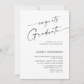 ミニマモダンリストPHOTO卒業パーティー 招待状 (正面)