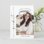 ミニマモダンリストPHOTO卒業パーティーQRコード 招待状 (スタンド正面)