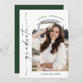 ミニマモダンリストPHOTO卒業パーティーQRコード 招待状