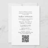 ミニマモダンリストPHOTO卒業パーティーQRコード 招待状 (裏面)