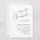 ミニマモダンリストPHOTO卒業パーティーQRコード 招待状 (正面)