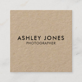 ミニマモダンリストQRクラフト名刺 スクエア名刺