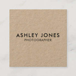 ミニマモダンリストQRクラフト名刺 スクエア名刺