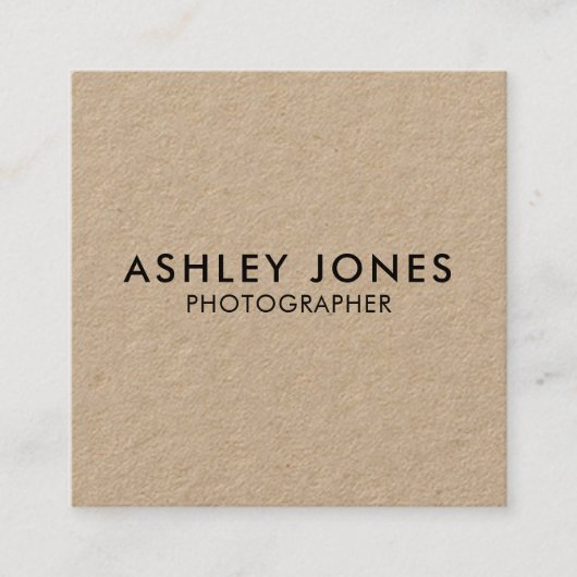 ミニマモダンリストQRクラフト名刺 スクエア名刺 (正面)