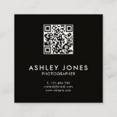 ミニマモダンリストQRクラフト名刺 スクエア名刺 (裏面)