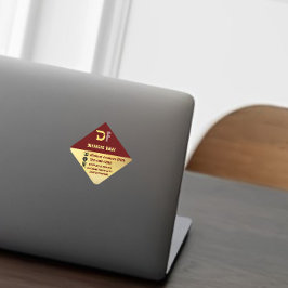 ミニマモダンリストQRコードビジネスのロゴゴールデン スクエアシール