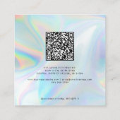 ミニマモダンリストQRコードプロフェッショナルカスタム スクエア名刺 (裏面)