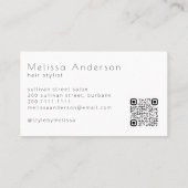 ミニマモダンリストQRコードユーカリ 名刺 (裏面)