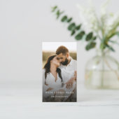 ミニマモダンリストQRコード写真名刺 名刺 (スタンド正面)