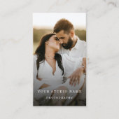 ミニマモダンリストQRコード写真名刺 名刺 (正面)