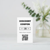 ミニマモダンリストQRコード割引カード 名刺 (スタンド正面)