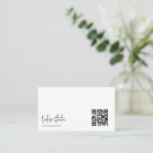 ミニマモダンリストQRコード名刺 名刺 (スタンド正面)