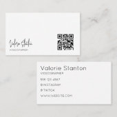 ミニマモダンリストQRコード名刺 名刺 (正面/裏面)