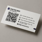 ミニマモダンリストQRコード名刺 – 白 名刺