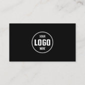 ミニマモダンリストQRコード名刺 – 黒 名刺 (裏面)