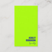 ミニマモダンリストQRコード電気ライム 名刺 (正面)