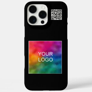 ミニマモダンリストQRコードUpload Your Logo Black iPhone 16 Pro Maxケース