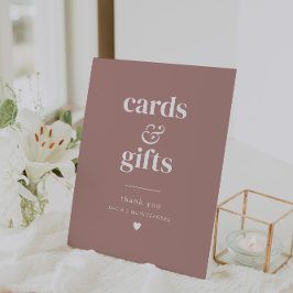 ミニマモダンリストQuinceaeneraカードとギフト 台座サイン