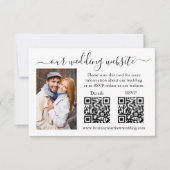 ミニマモダンリストRSVP詳細写真2 QR結婚s カード (正面)