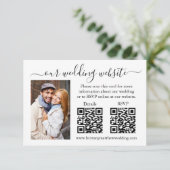 ミニマモダンリストRSVP詳細写真2 QR結婚s カード (スタンド正面)