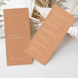 ミニマモダンリストRust Boho Arch結婚のメニュー メニュー<br><div class="desc">Arches Minimalist結婚式招待状・コレクションと連携するように設計。詳細を変更すクリックるには「詳細」。文字を移動したり、サイズ、フォント、色を変更するには、「デザインツールを使クリック用して編集」。このページのコレクションリンクを表示して、この美しいデザインで一致するすべてのアイテムを表示する。</div>