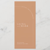 ミニマモダンリストRust Boho Arch結婚のメニュー メニュー (正面)